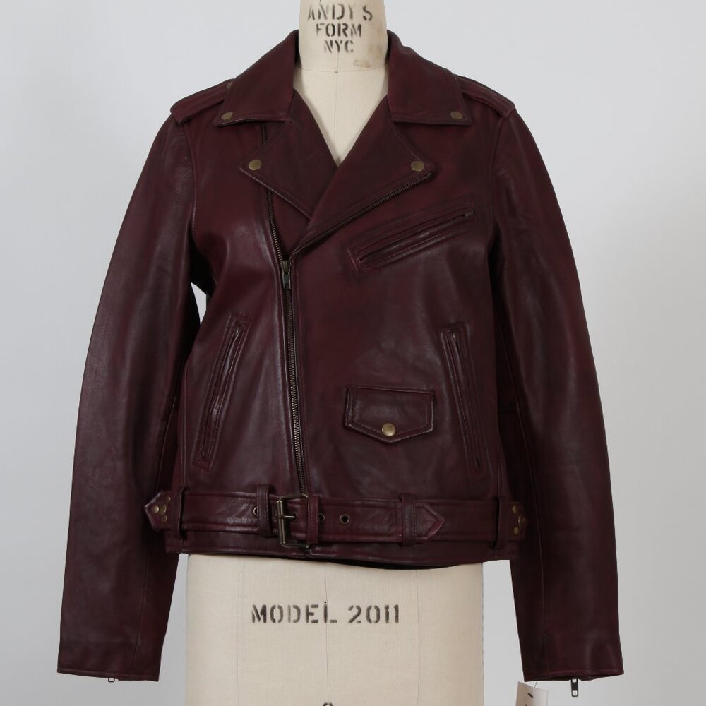 Whet Blue Rebel Ox Blood Leather Jacket